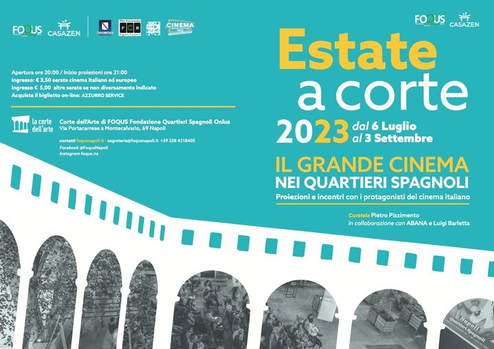 Estate a Corte 2023: a Foqus il grande Cinema italiano e internazionale