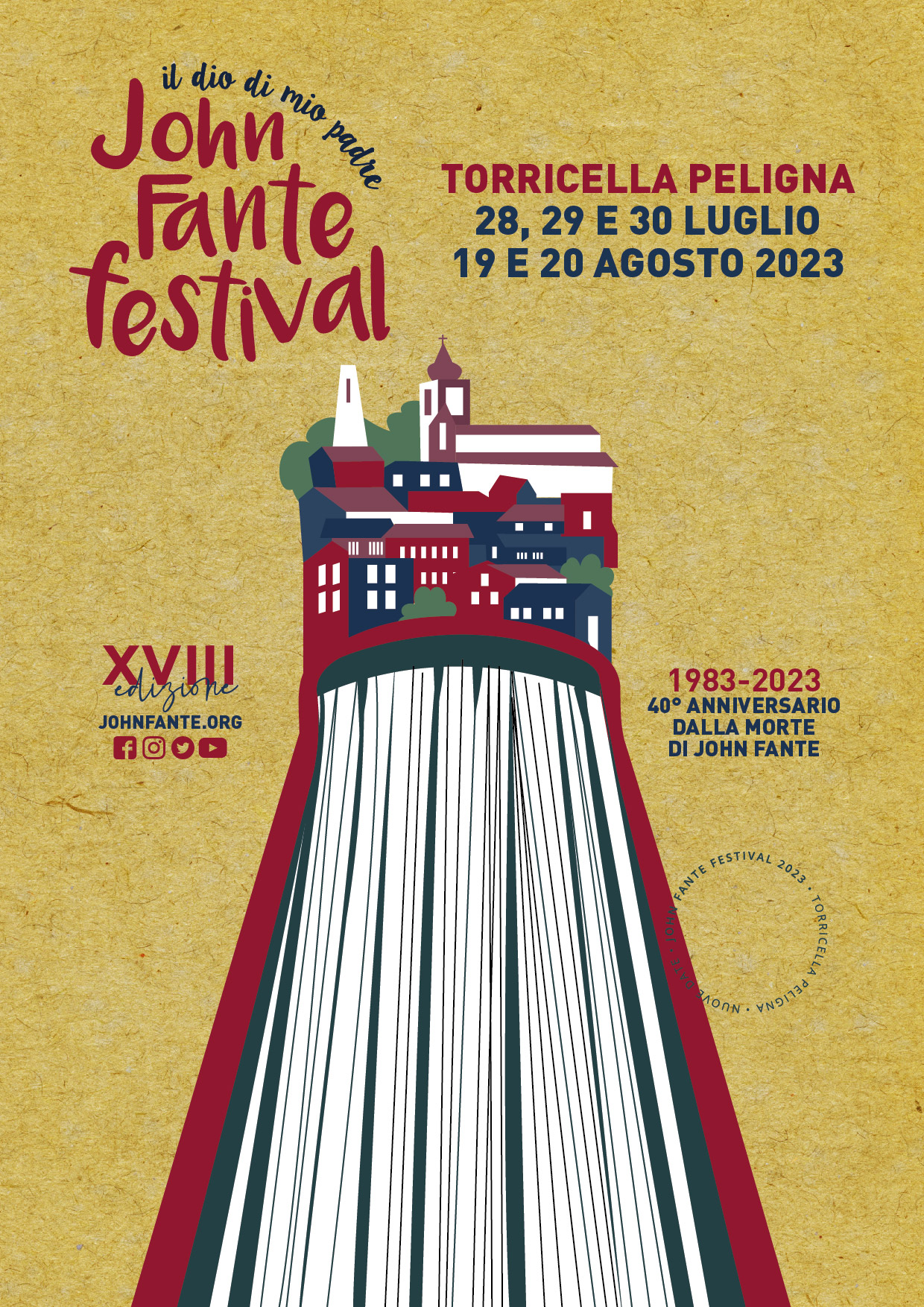 Torna il John Fante Festival XVIII edizione (28-29-30 luglio e dal 19-20 agosto 2023) - Torricella Peligna (CH)