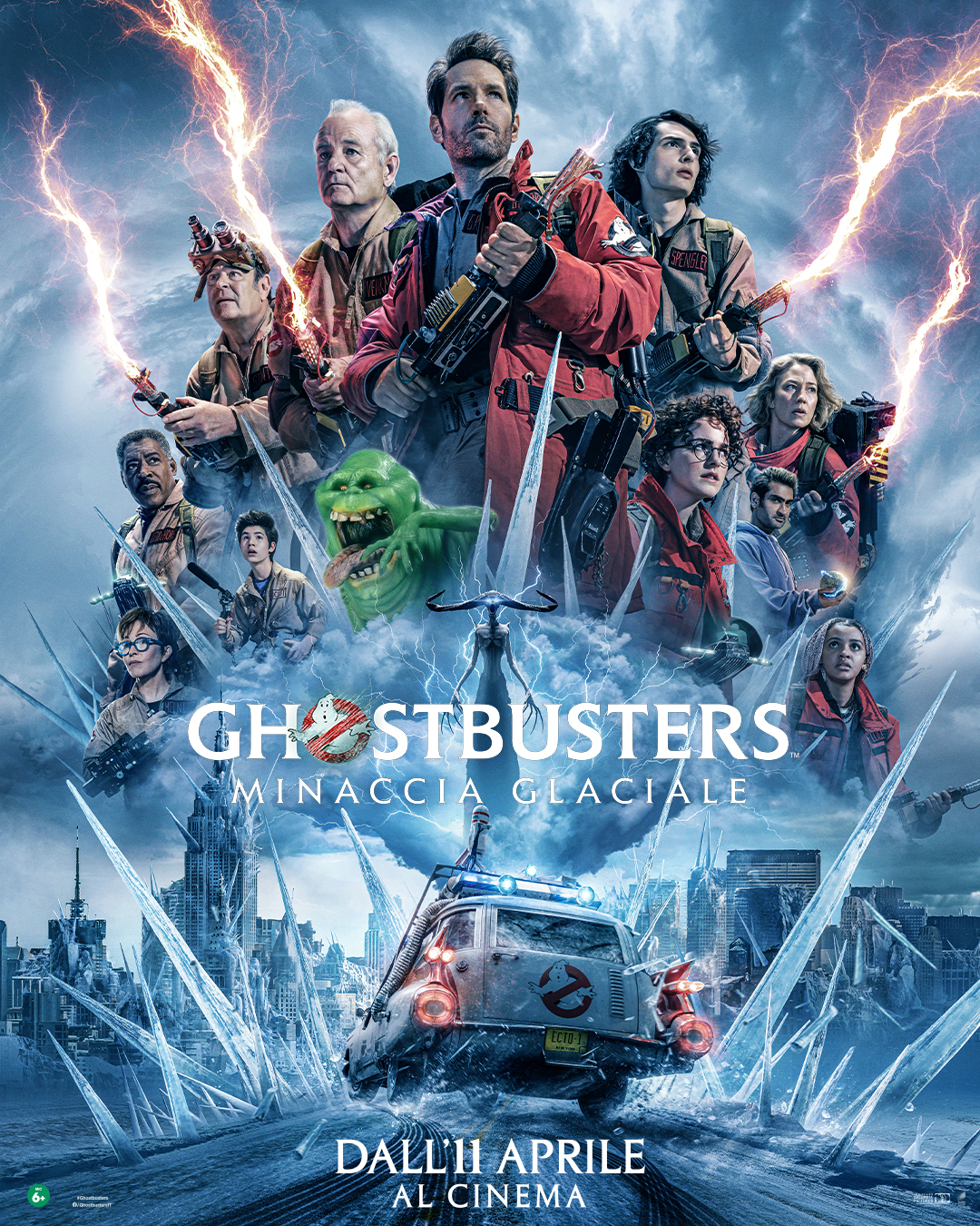 Ghostbusters: Minaccia Glaciale, rilasciato il nuovo poster, dall'11 aprile solo al cinema prodotto da Sony Pictures