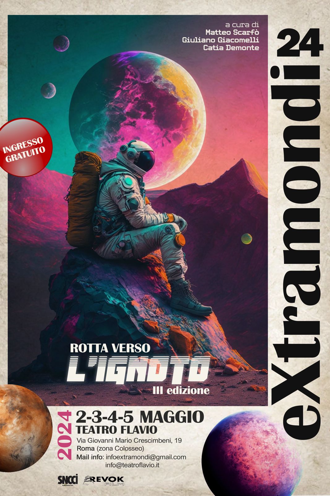 "Extramondi: nuovi territori del cinema fantastico italiano" dal 2 al 5 maggio al Teatro Flavio tra proiezioni e incontri