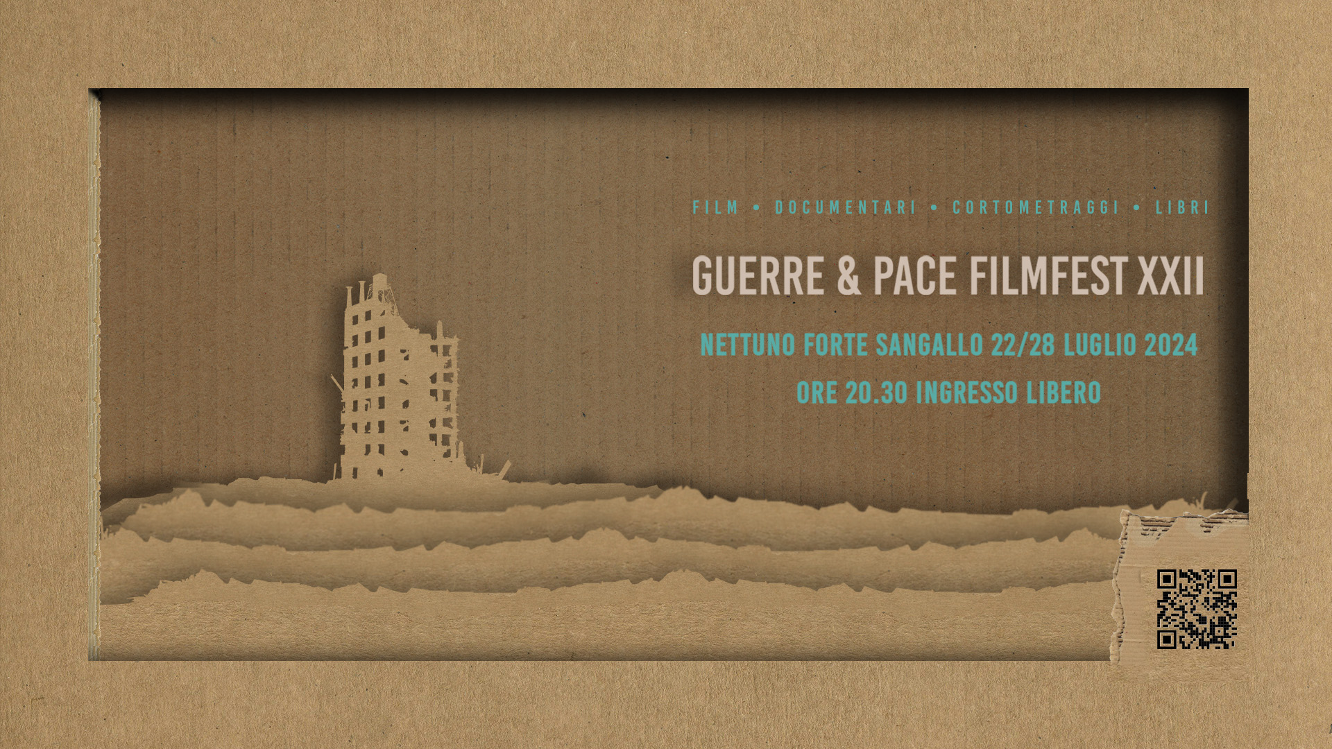 Guerre&Pace Film Fest: Film, Docu, Corti e Libri sulle guerre in medio - a Nettuno dal 22 al 28 luglio - XII edizione