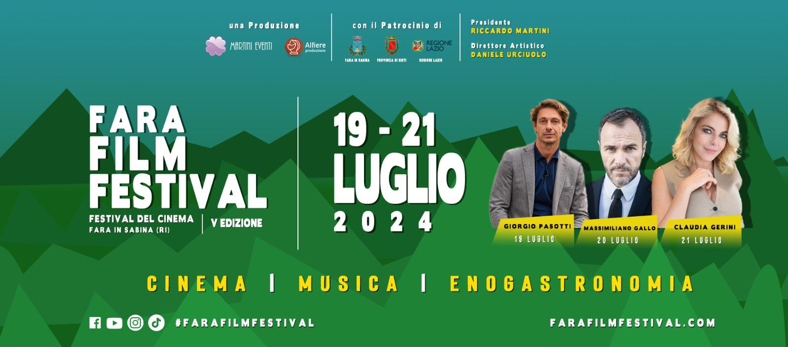 Fara Film Festival 2024: ospiti Claudio Gerini, Massimiliano Gallo e Giorgio Pasotti dal 19 al 21 luglio