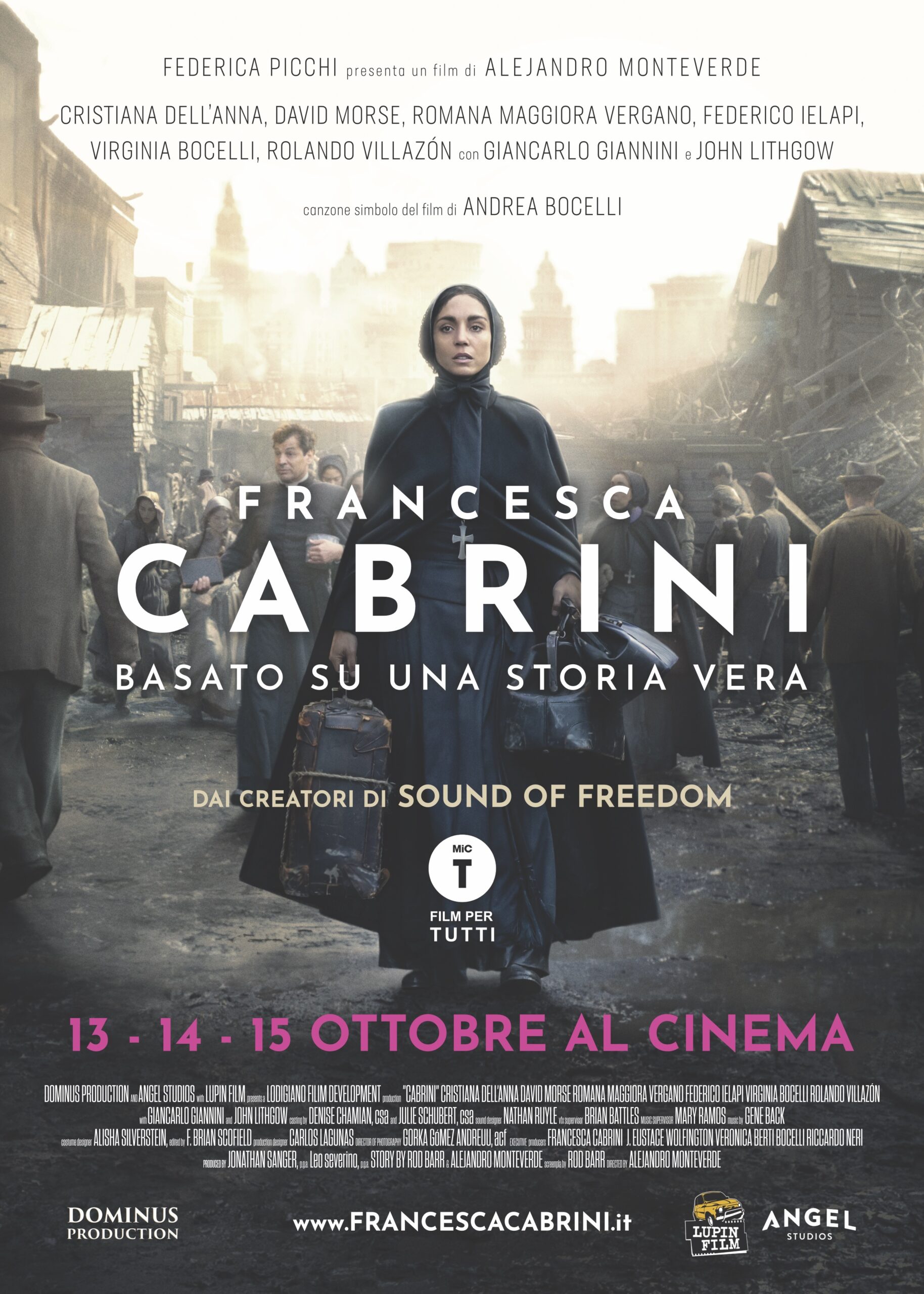 Francesca Cabrini, arriva in Italia il film con Cristiana Dell'Anna e Giancarlo Giannini, rilasciato il Trailer, dal 13 ottobre al cinema