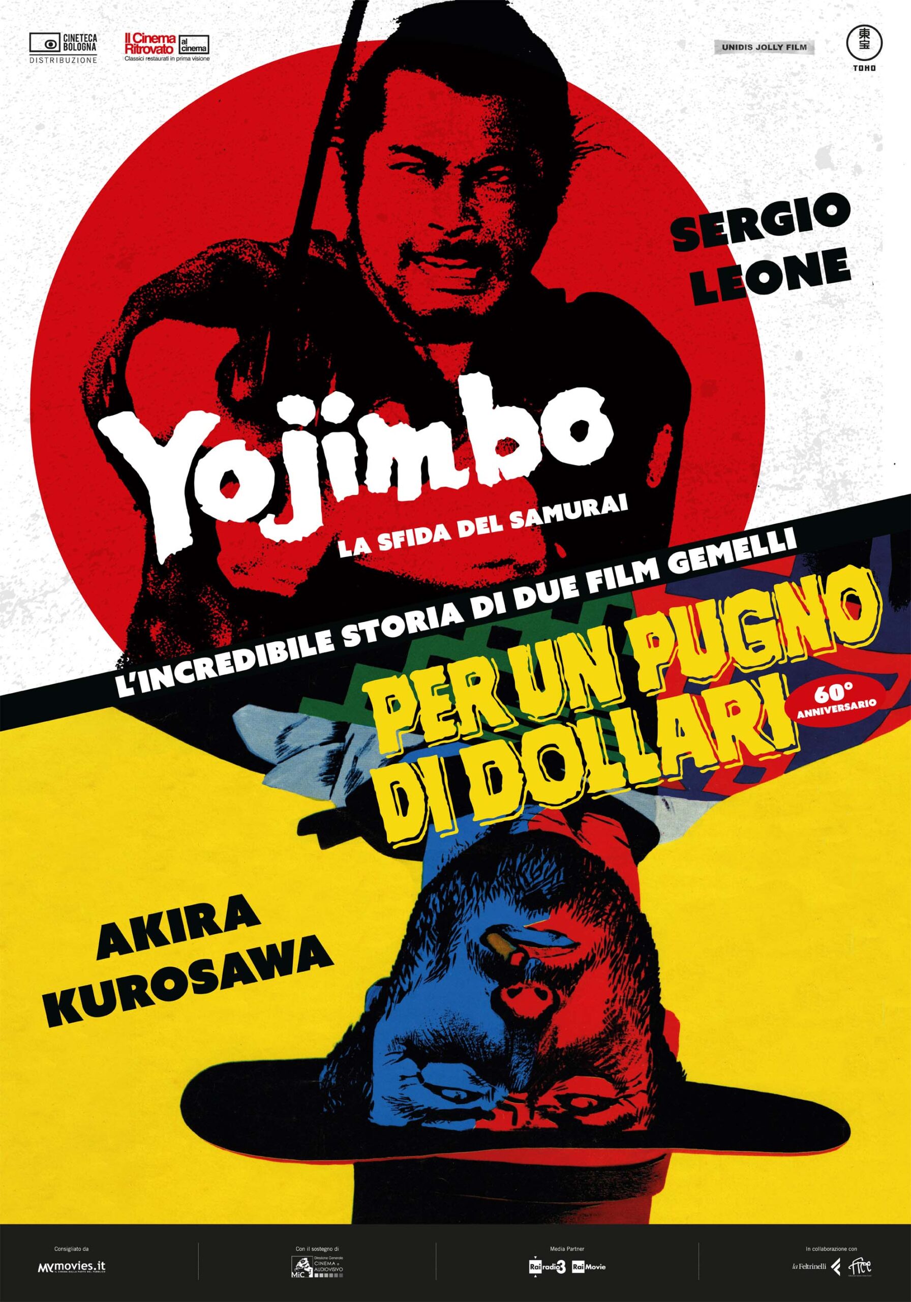 60 anni per Un pugno di dollari, torna al cinema con il film "gemello" Yojimbo di Kurosawa