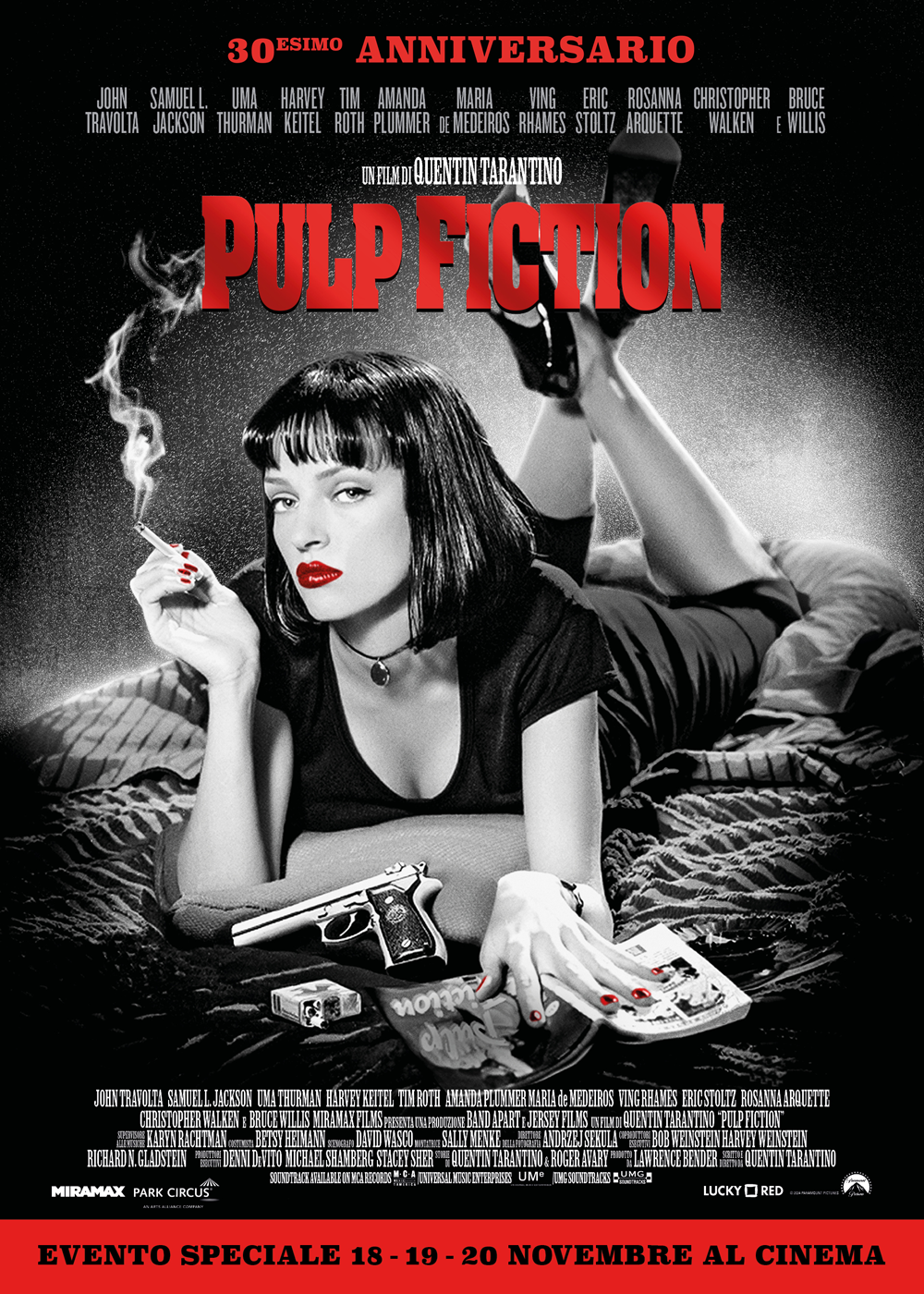 Pulp Fiction di Quentin Tarantino torna al cinema il 18,19 e 20 novembre