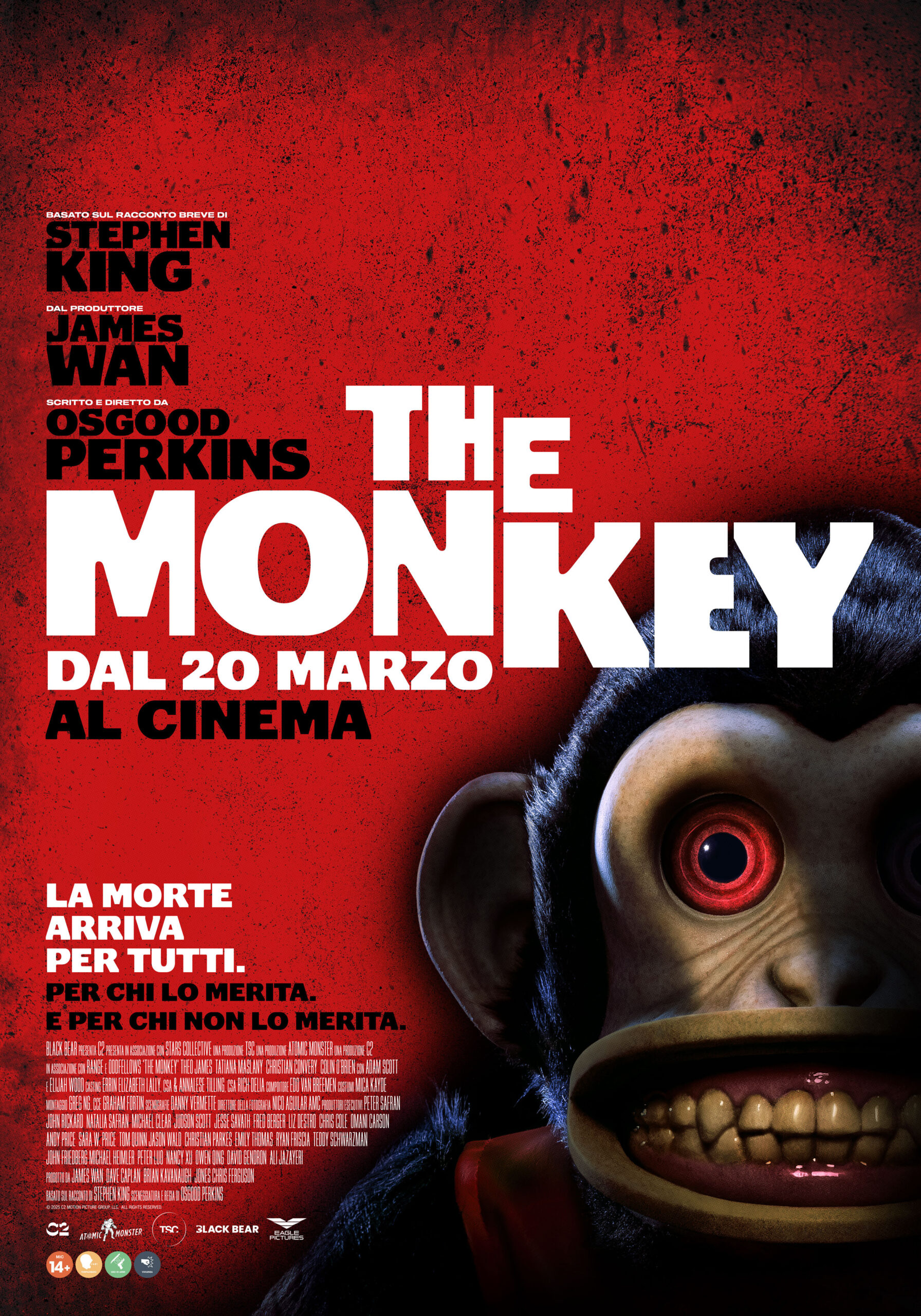 The Monkey di Osgood Perkins, sono stati appena rilasciati il Trailer ed il Poster Italiano, dal 20 Marzo al Cinema