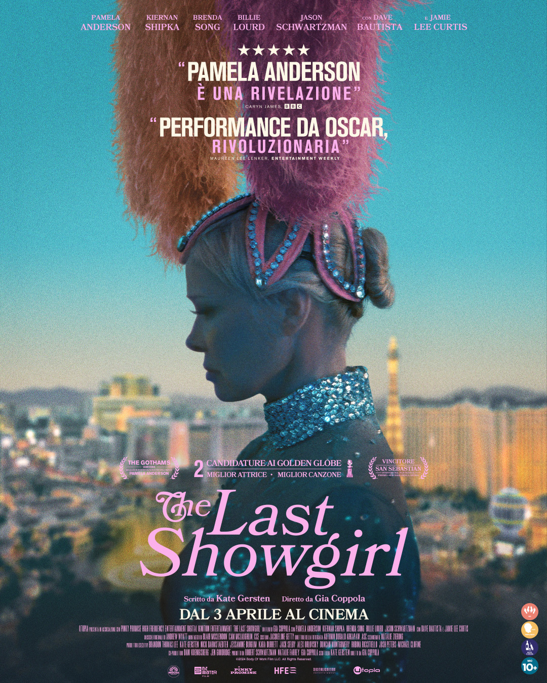 The Last Showgirl un film di Gia Coppola, rilasciato il Poster Italiano, al cinema dal 3 Aprile