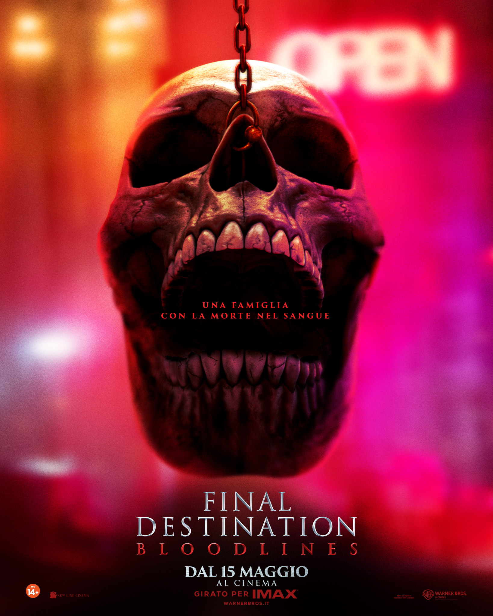 Final Destination Bloodlines, il nuovo capitolo del sanguinoso franchise horror di successo, sarà al cinema dal 15 maggio distribuito da Warner Bros.